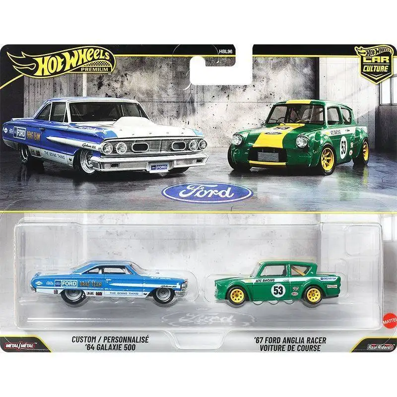 New Mattel Hot Wheels Toy Premium Car Culture Hbl96 2-Pack Set Back To The Future Volkswagen Golf 1:64 Car Model Collection Gift