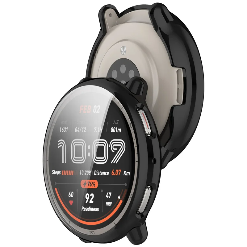 لساعة Amazfit Active 2 الذكية حافظة واقية من البولي يوريثان الحراري الناعم بغطاء كامل واقي للشاشة