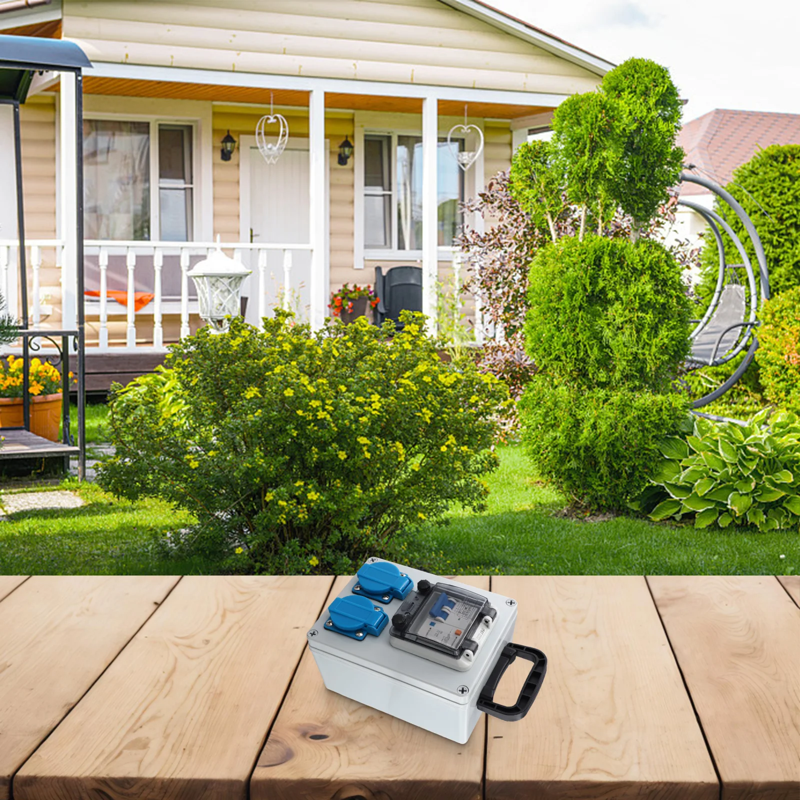 

Portable Construction Power Distributor Three-level Wall Mounted Waterproof 16A Distribution Box Electic Parts