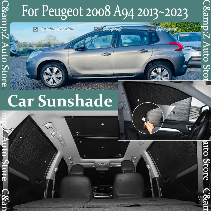 

Аксессуары для Peugeot 2008 A94 MK1 2013 ~ 2023, защита от УФ-лучей