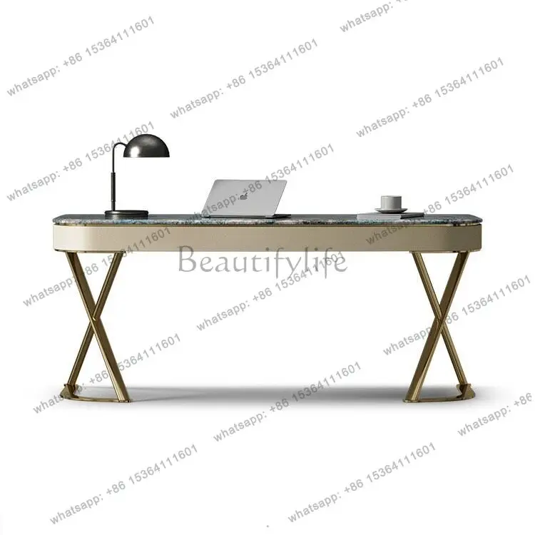 

Italian minimalist desk solid wood high-end bedroom light luxury modern writing desk