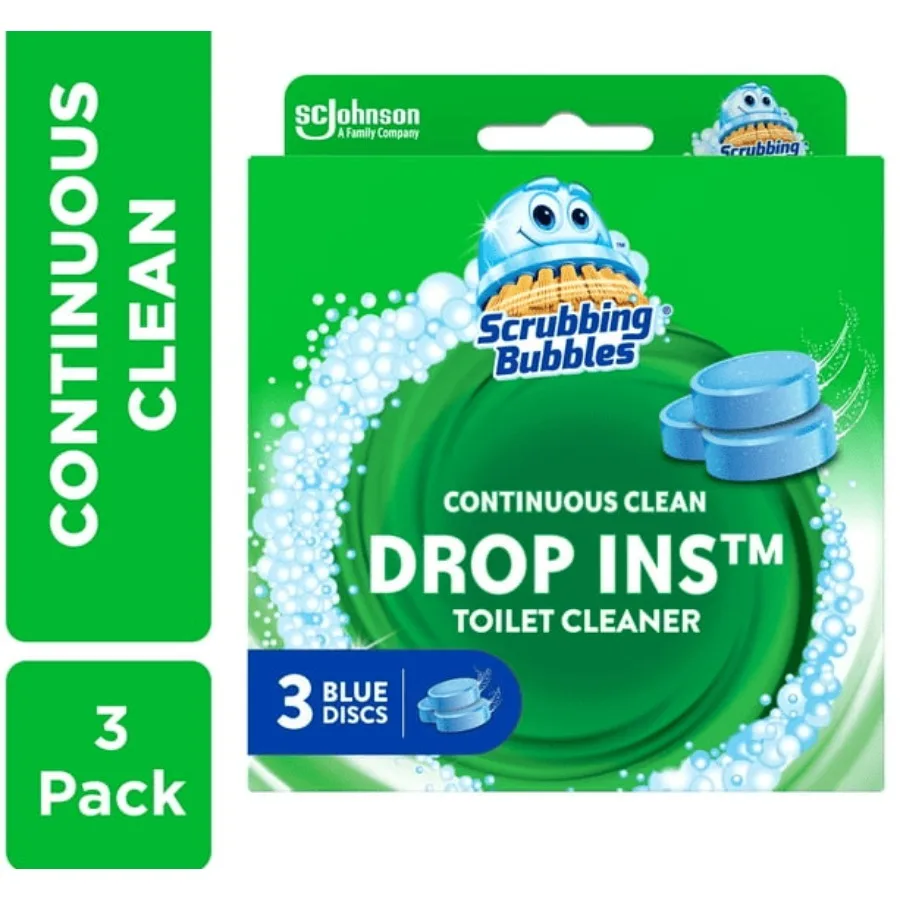 

Чистящие пузыри Continuous Clean DropIns One Таблетка для чистки унитаза 4,23 унции 3 синих дисков