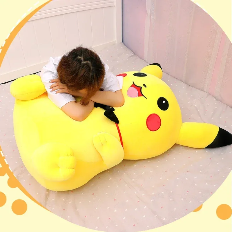 Pokemon Big Size 80 cm Pikachu Knuffel Kawaii Anime Gele Elf Pluche Pop Soft Gevulde Cartoon Pop Verjaardagscadeau voor kinderen Meisje