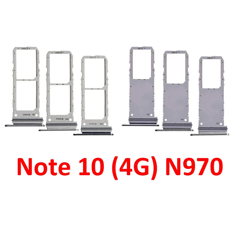 For Samsung Galaxy Note 10 4G 5G N970 N971 Phone New Housing Chip SIM Card Tray Slot Holder Pocket Parts Single Dual SIM Black view 4