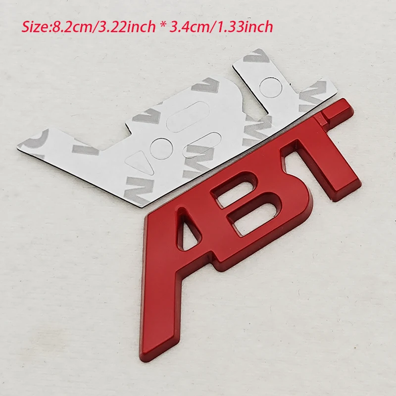 3D Metall Logo ABT Emblem Kofferraum Kühlergrill Abzeichen Für T6 S5 RS7 C8 Q8 RS6 SQ5 Q5 Q7 RS4 A3 8V A6 ABT Aufkleber Zubehör