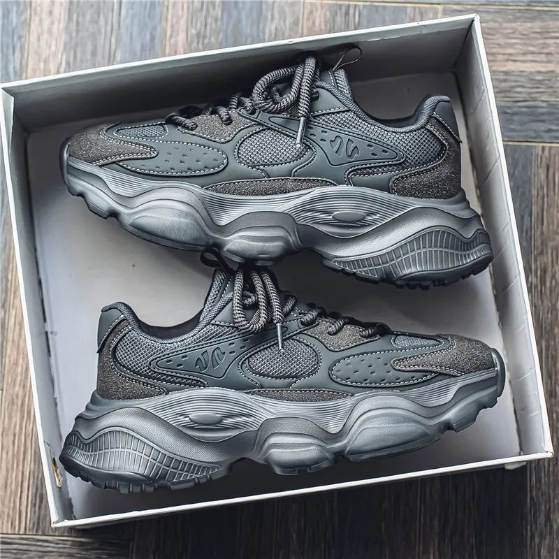 

Спортивная повседневная мужская обувь, противоскользящая, износостойкая, модная, дышащая, для бега на открытом воздухе, мягкая платформа, удобные мужские кроссовки