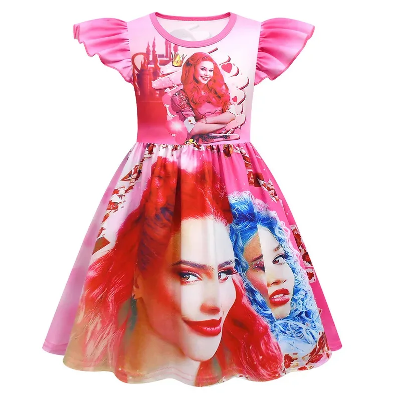 2025 11 2024 Kinder Descendantsing Kleidung Baby Mädchen Cosplay Rot und ihre Freunde Kleid Karneval Geburtstag Party Kinder C