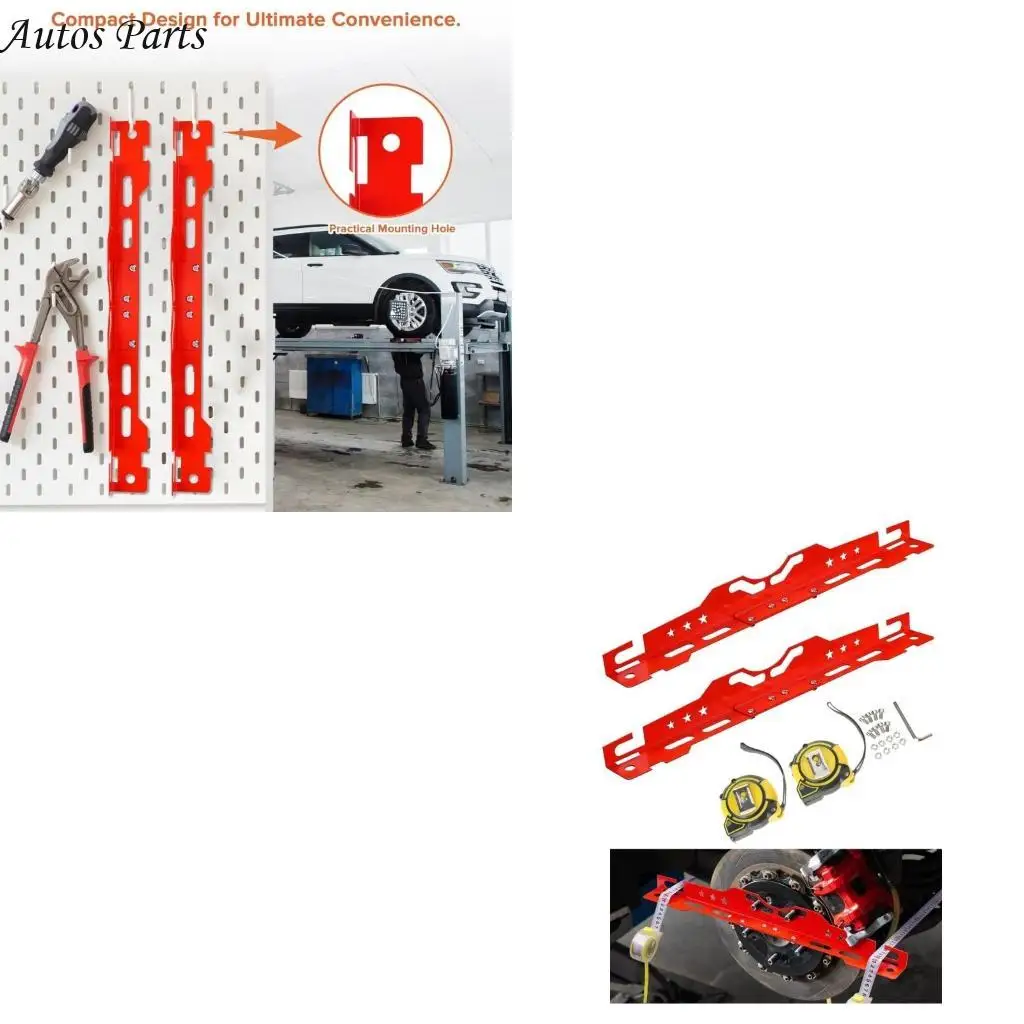 

57BA Aluminum Wheel Alignment Tool Plates with Hanging Holes Vehicles Maintenance Tool for Convenient Wall Mounted Storage