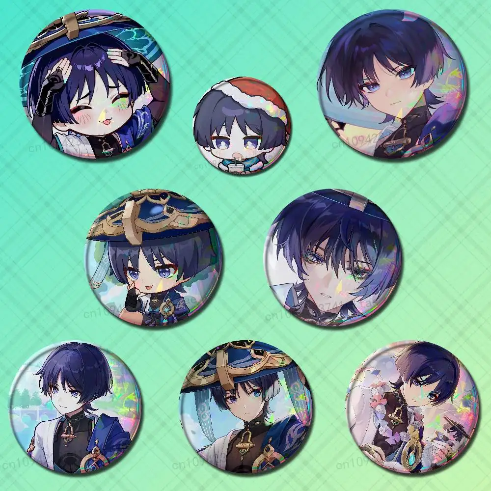 

Genshin Impact W-Wanderer Badges 75mm 58mm 44mm 32mm 25mm Brooch Backpack Hat Enamel Pins Accessories Toys Gifts