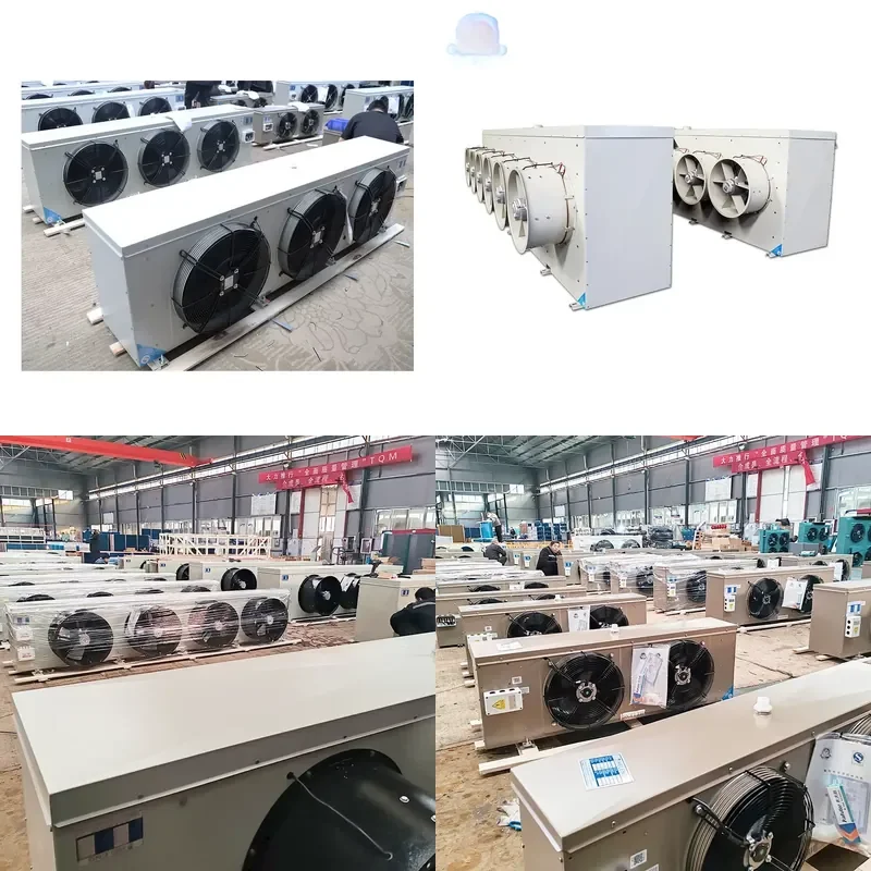 Top Mounted Double Fan High Volume Air Duct Design Air Cooler Industrial Evaporator for Pork Poultry Fish Lamb Storage