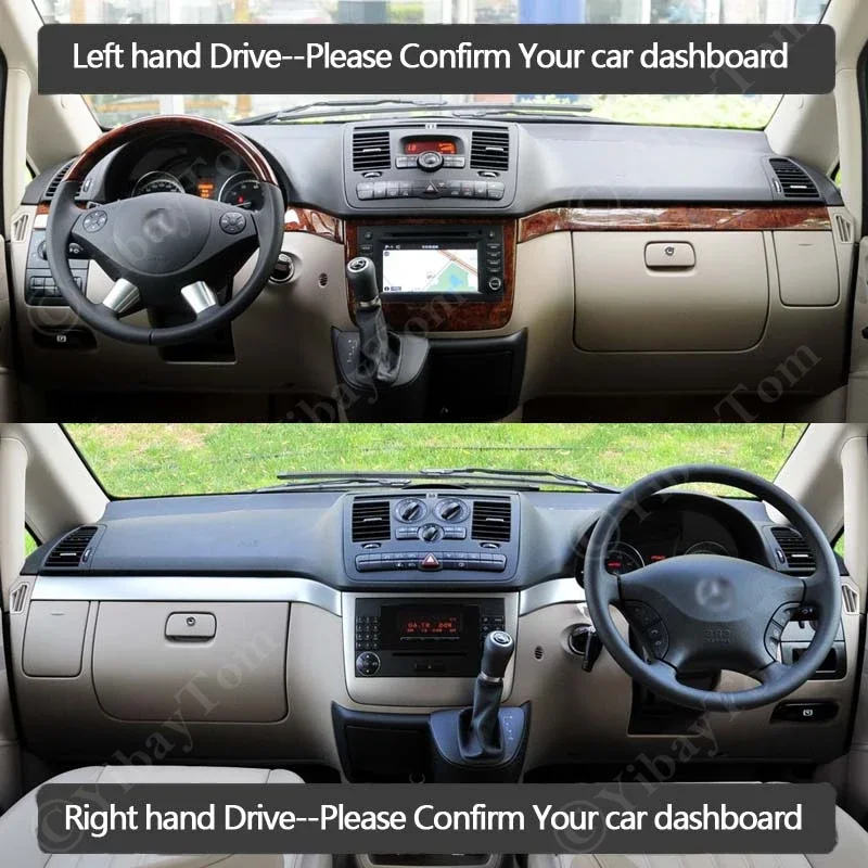 Dashboard Cover for Mercedes Benz Vito W639 Viano Valente V Class 2004 - 2014 Dash Board Mat Carpet Pad Sunshade Anti-dirty 2013