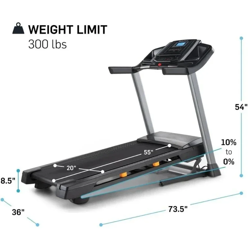 Black/Gray camping T Series 6.5S Treadmill + 30-Day iFIT Membership ,Quality product.