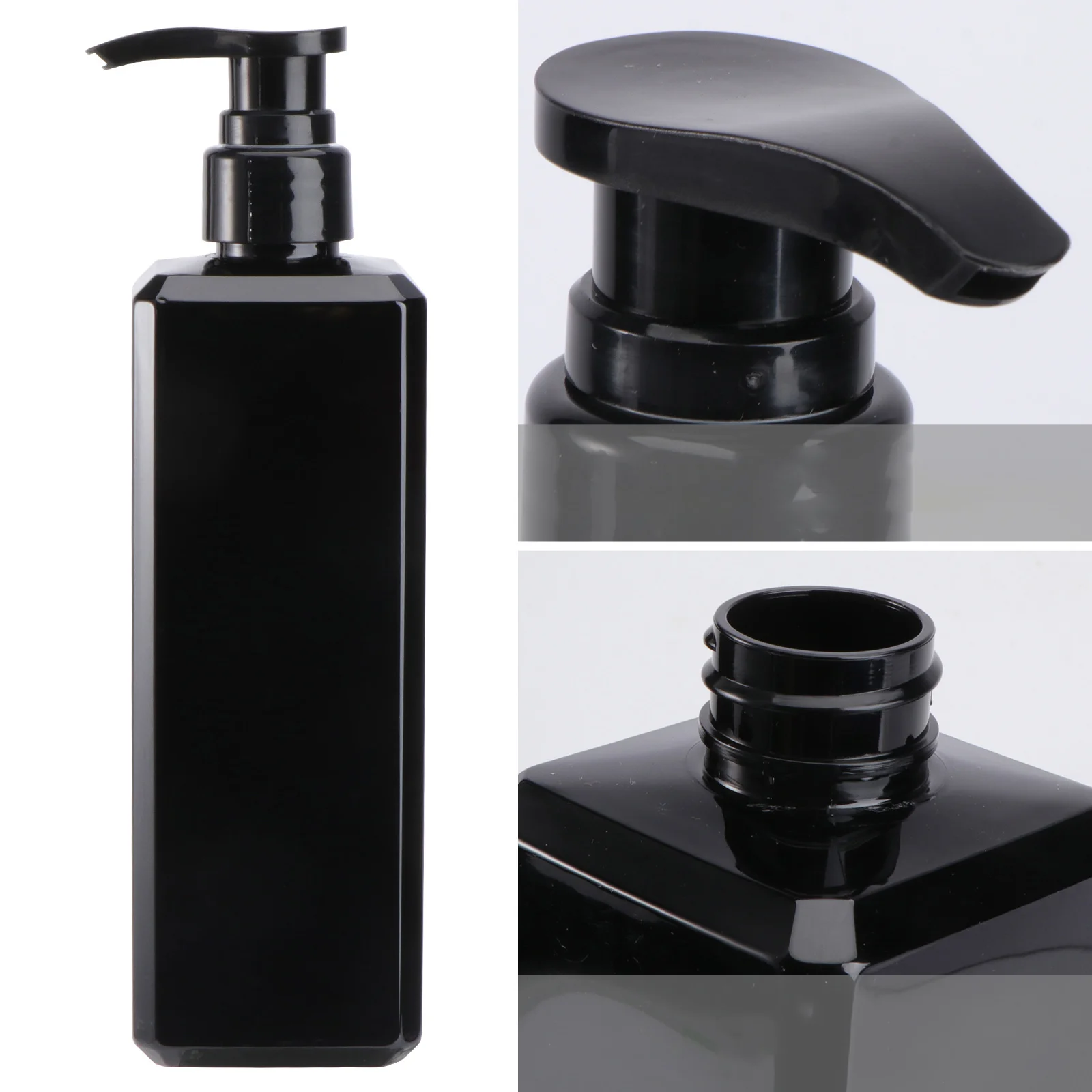 

2pcs 500Ml Shower Gel Bottles Soap Dispenser Pump Bottle For Shampoo Lotion Liquid Container Refillable Press Cap Black White