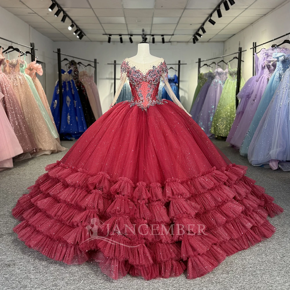 

Quinceanera Dresses Ball Gown Short Sleeves Birthday Dress Luxury Special Occasion Gown Customized vestidos de 15 quinceañera