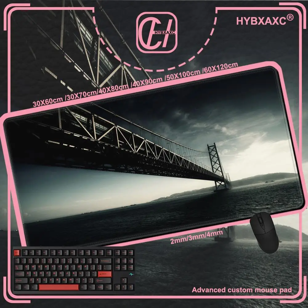 Akashi Kaikyo Bridge Mouse Pad Cute HD Desk Pad Extended Gaming Keyboard Mats Large 90x40cm XXL Gamer Mousepad