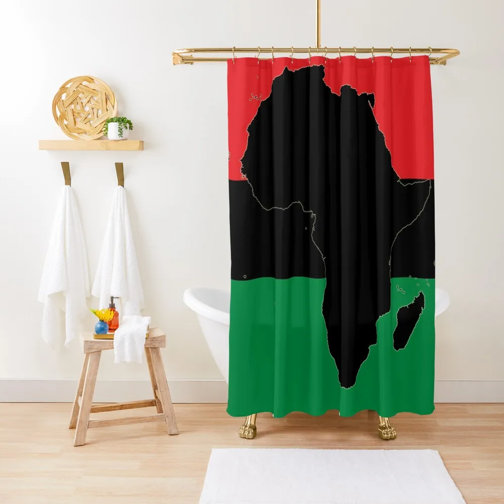 

Symbol of Africa - Pan African Flag Shower Curtain Shower For Bathroom Cover Curtain