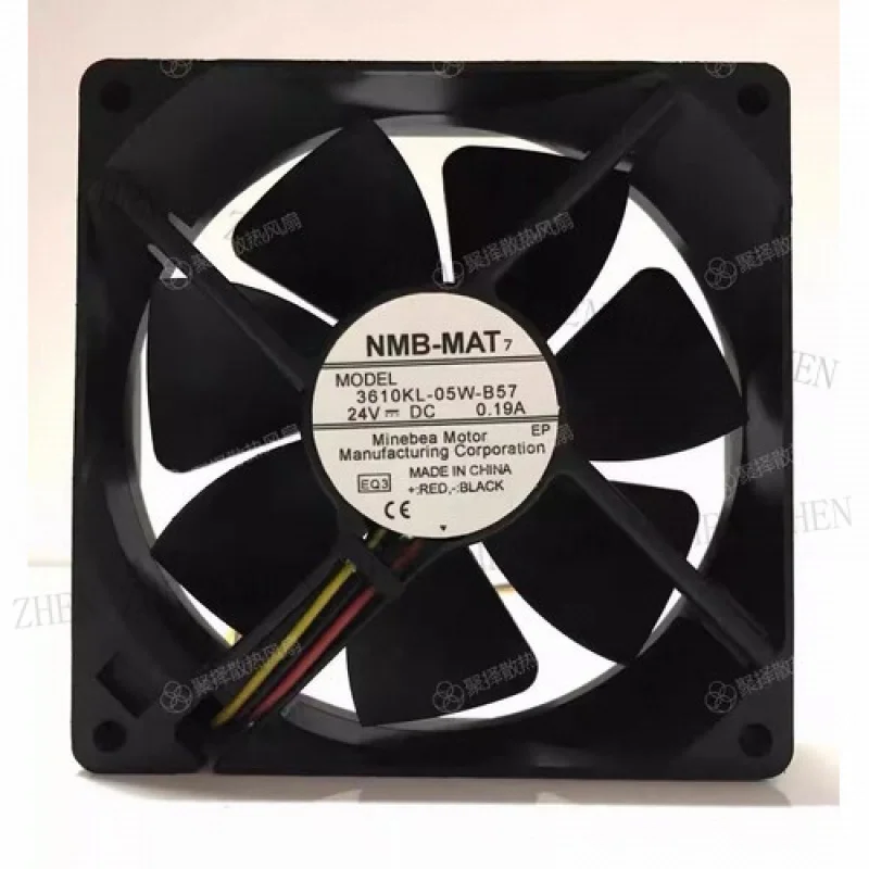 

Y FOR NMB 3610KL-05W-B57 9025 DC24V 0.19A 9CM 3-Wire Inverter Cooling Fan