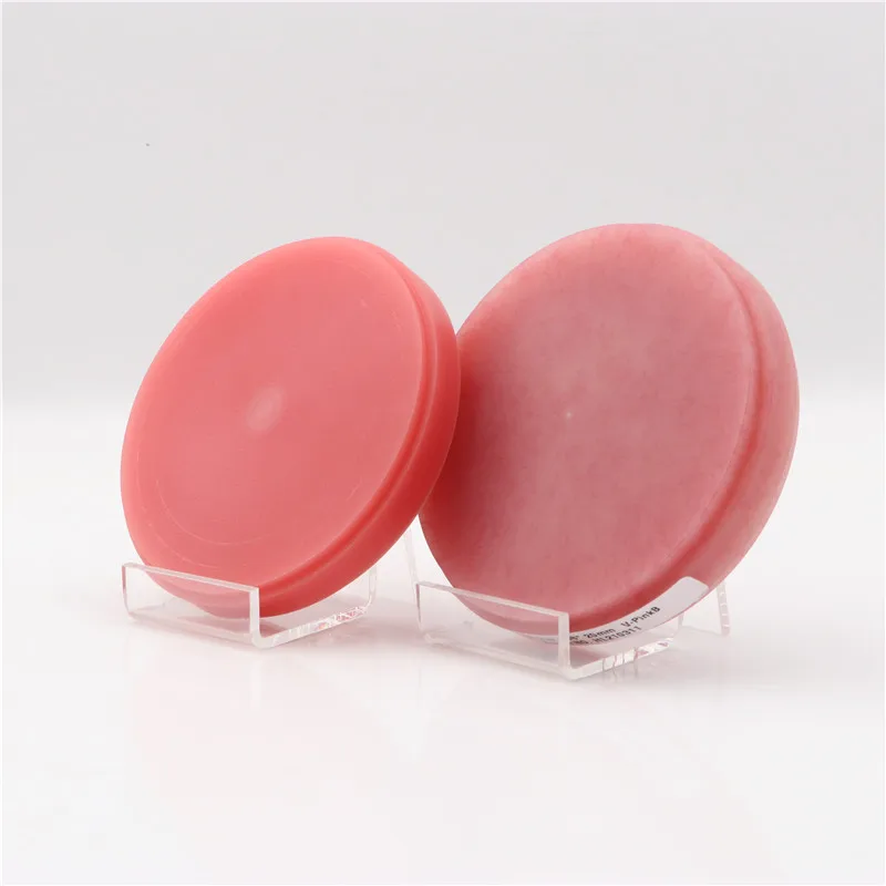 1pcs Pink Flexible PMMA 98*14mm-25mm For Dental Lab Material Modeling Blank Open System Flexible PMMA Acetal Blocks