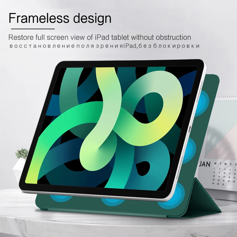 AJIUYU Smart Folio for iPad 10th Generation Case 2022 M2 iPad Air 5 4 Case 2020 Pro 11 12.9 4th Funda 2021 Mini 6 Magnetic Case