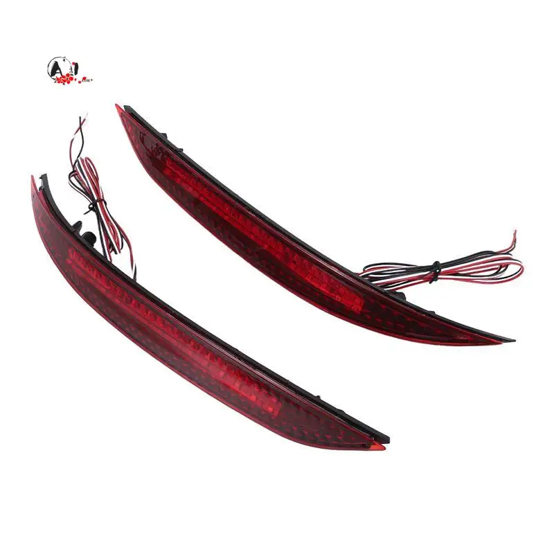 A10E-2PCS Car Red Len Led Rear Bumper Reflector LED Brake Light Tail Fog Lamp For Kia K3 Cerato Forte 2012-2016