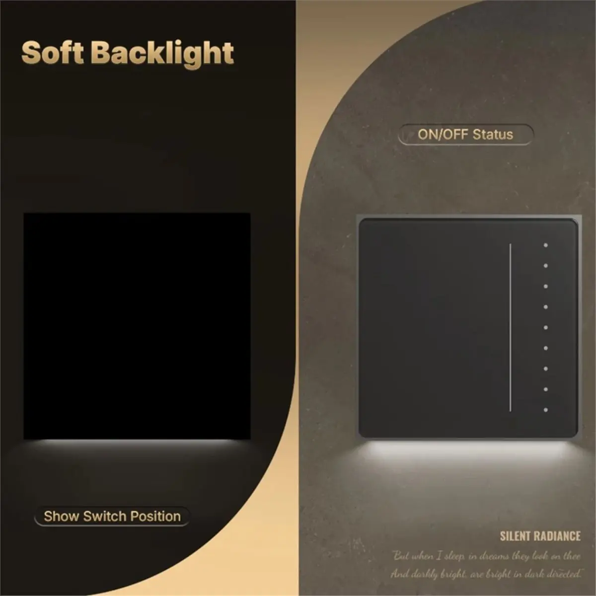 Tuya Smart Dimmer Light Switch WiFi EU Standard 1-Way Smart Switch Adjust Brightness APP Remote Control Voice White