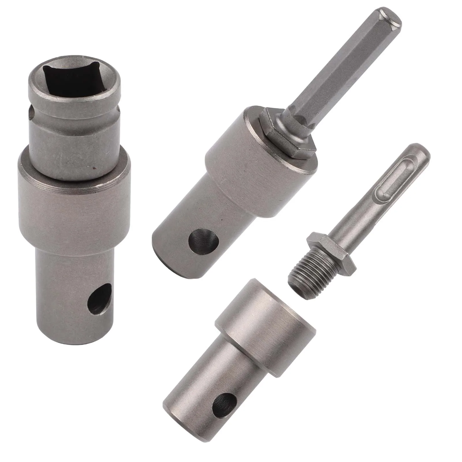 3PCS Earth Auger Adapter SDS=Plus To 1/2 Inch Hex Shank For Impact Wrench And Electric Drill High Torque Steel Tool Accessory