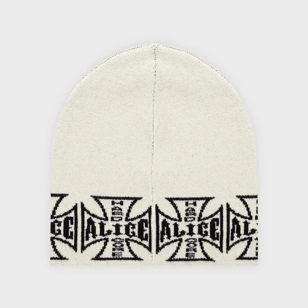 Winter Warm Cross Earflap Beanie Oversized Knitted Skullcap For Big Head Circumference Face Slimming Windproof Cold Proof Hat