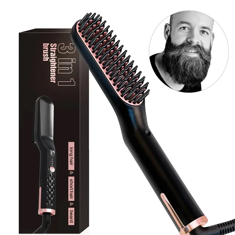 

Портативный выпрямитель для волос и расческа для бороды предназначен для домашнего использования с функцией отрицательных ионов «универсальный»