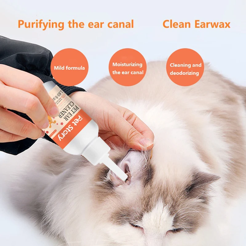 

Pet Ear Drops For Cat Dog Ear Cleaner Removes Ear Mites Relieve Itching Pet Cleaning Supplies