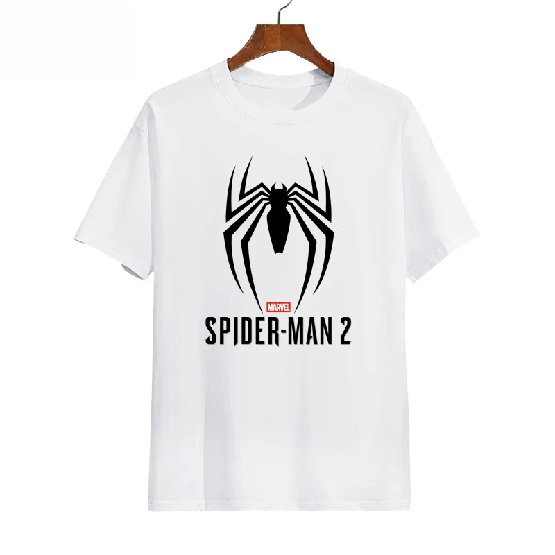 

Летняя комфортная спортивная футболка с коротким рукавом Marvel Super Hero Spider-Man, популярная футболка с короткими рукавами и половиной рукава, трендовый топ