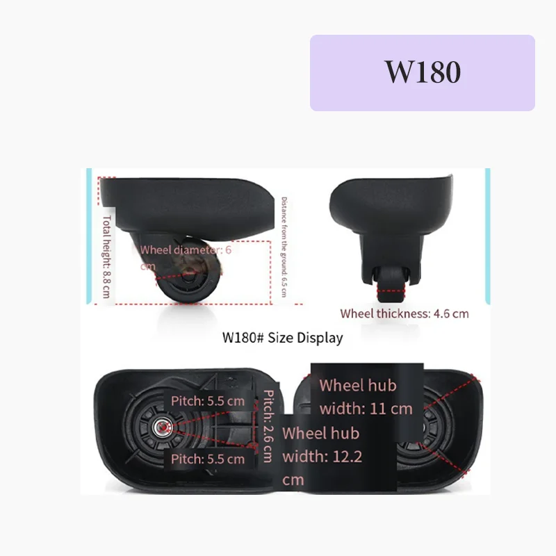 For W180 Luggage Wheel Set Accessories – Delivering Perfectly Silent Operation and an Incredibly Smooth Rolling Experience