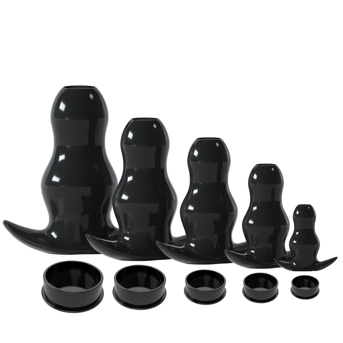 5 Sizes Hollow Anal Plug/Dilator/Dildo Soft Speculum Prostate Massager Butt Plug Set Intimate/Enema Sex Toys For Women Men Gay