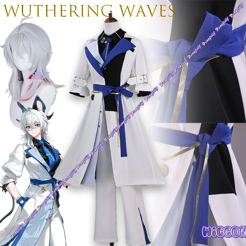 

Wuthering Waves Zani Cosplay Costume Womens Outfit with Wig Metal Accessories Sexy Daily Christmas Party Suit