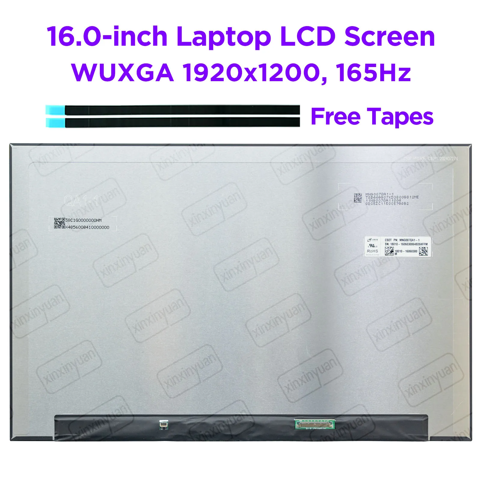 

16,0-дюймовый ЖК-экран для ноутбука MNG007QA1-1 NE160WUM-NX2 N160JME-GE1 для ASUS Strix G614J Панель дисплея WUXGA1920x1200 165 Гц 40 контактов