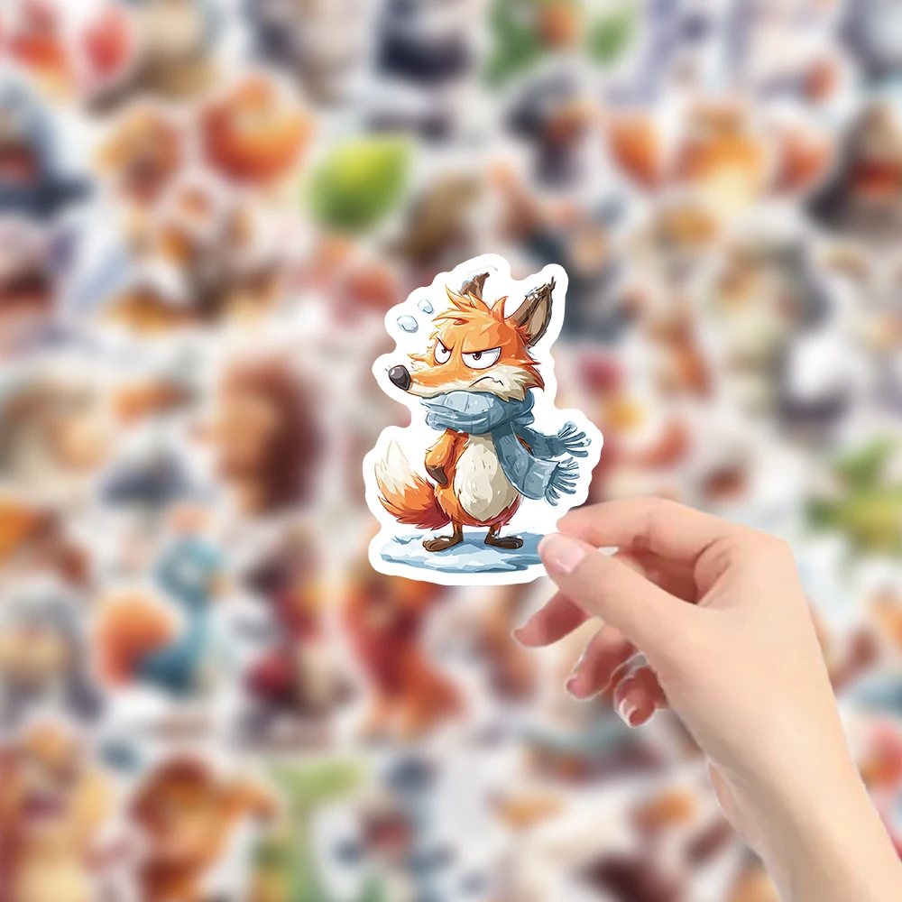 ชุดสติกเกอร์สัตว์น่ารักแบบโกรธ 54 ชิ้น: สติกเกอร์การ์ตูนสัตว์แสนสนุกสำหรับติดแล็ปท็อป สเก็ตบอร์ด และงาน DIY