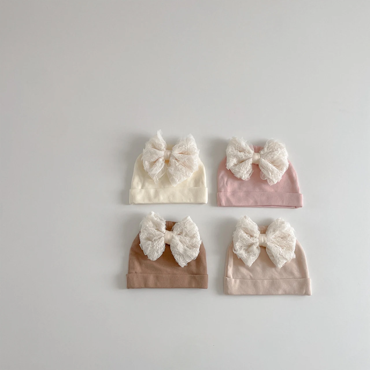 หมวกเด็กอ่อนผ้าลูกไม้สีขาวประด - Baby Hat Beanie บทวิจารณ์และราคา