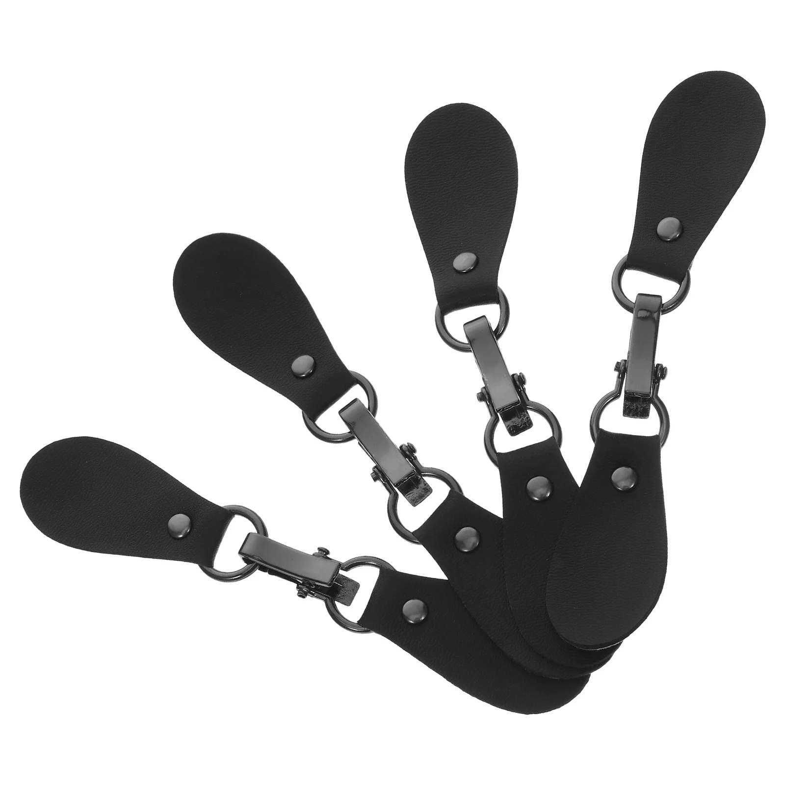 

4Pcs Black Metal Clothing Hook Buckles Strong Overcoat Connection Fasteners Sweater Cardigan Clips Coat Buckles Hook