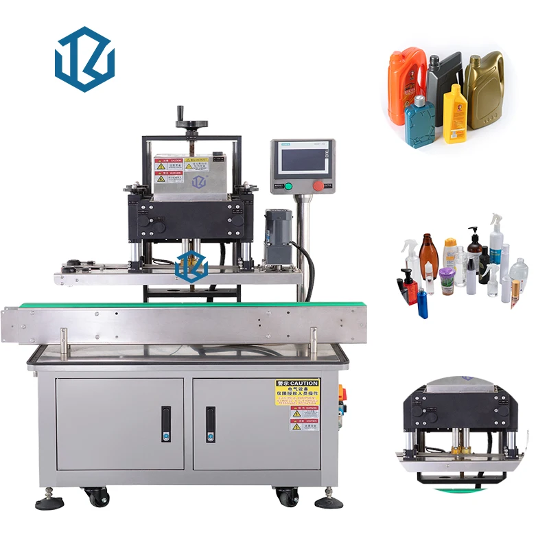 Automatische Desktop Druk Trigger Sproeier Huisdier Schroef Capping Fles Capper Tafel Schroef Capping Machine