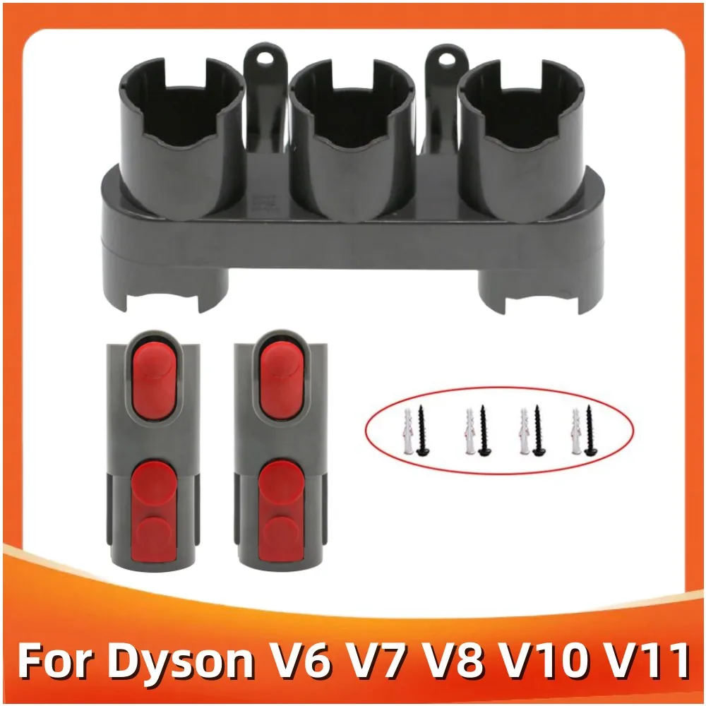 Accessory Holder With 2Pcs/Set Adapters For Dyson V6 V7 V8 V10 V11 Vacuum Cleaner Attachment Holder Docking Station