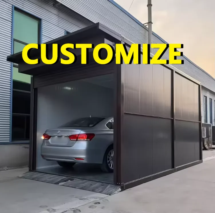

Any Size Custom Fast Assemble Pre Fabricated Carport Heavy Duty Multi Functional Mobile Garage Steel Structure Outdoor Storage B