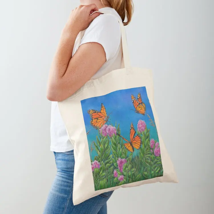 

Bouquet with Butterflies Tote Bag canvas shopping bag Women's handbag reusable grocery bags Handbags women
