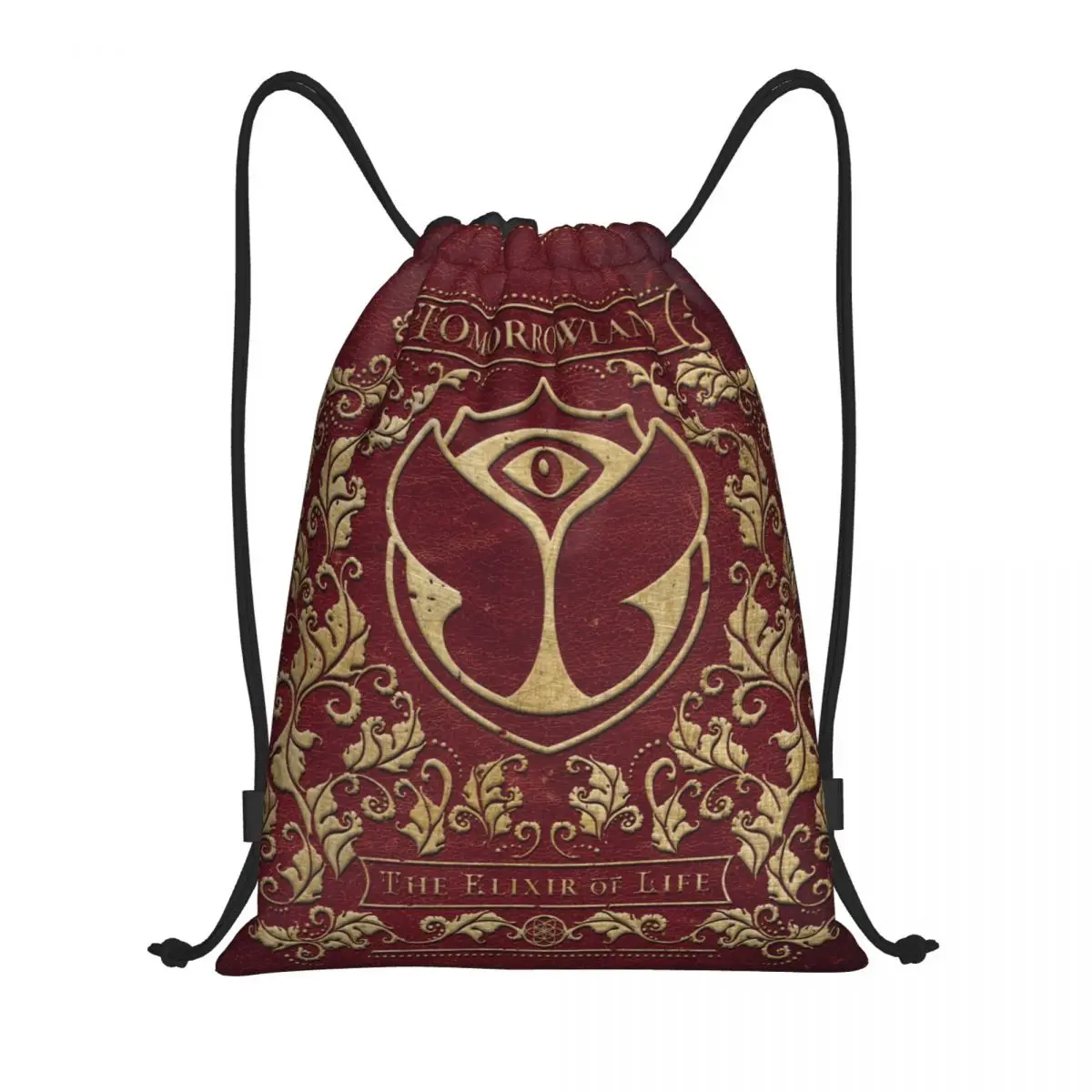 Custom Tomorrowlands Electronic Dance Festival Drawstring Backpack Bags Men Lightweight Gym Sports Sackpack Sacks for Traveling