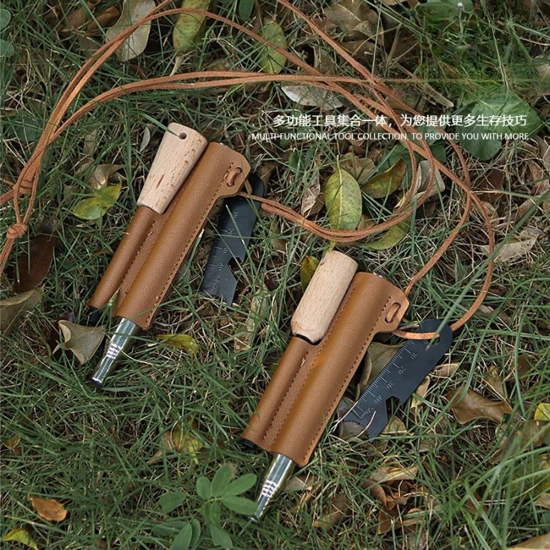 

Multifunctional Magnesium Stick Set Portable Windproof and Waterproof Flint Camping Fire Equipment Wilderness Survival Tool