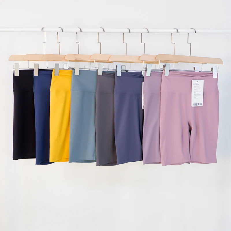 LULU FLORA Short de cyclisme de sport pour femme, pantalon de yoga taille haute sans couture, leggings de fitness de levage des hanches, short amincissant de yoga