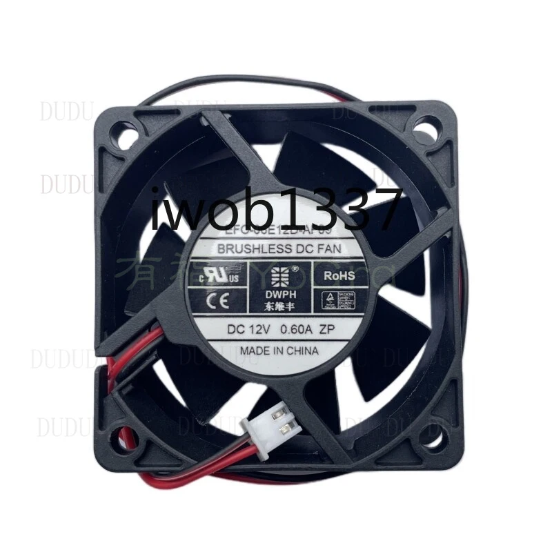 Z for Original EFC-06E12D-AF09 DC 12V 0.60A Two Wires Server Square Cooling Fan