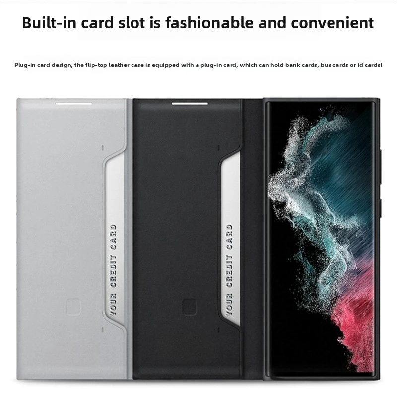 Custodia Smart LED View per Samsung GALAXY S21 S22+ S21 Plus S20 Ultra Cover per telefono a portafoglio