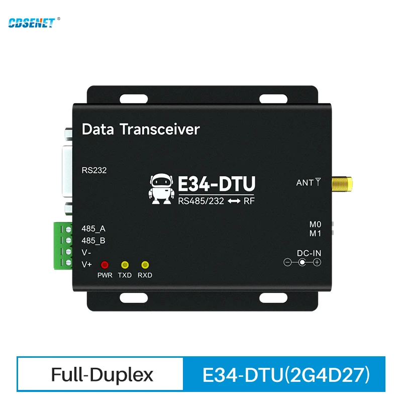 433MHz 2.4G Wireless Industrial Data Transceiver CDSENET E34-DTU(2G4D27) RS232 RS485 Full Duplex Automatic Frequency Hopping