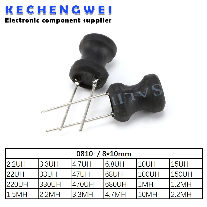 10PCS 0810 8*10mm Cewka miedziana indukcyjności w kształcie litery I 1MH 68uh 100uh 150UH 220 330 470 uH 2.2MH 3.3MH 4.7MH 10MH