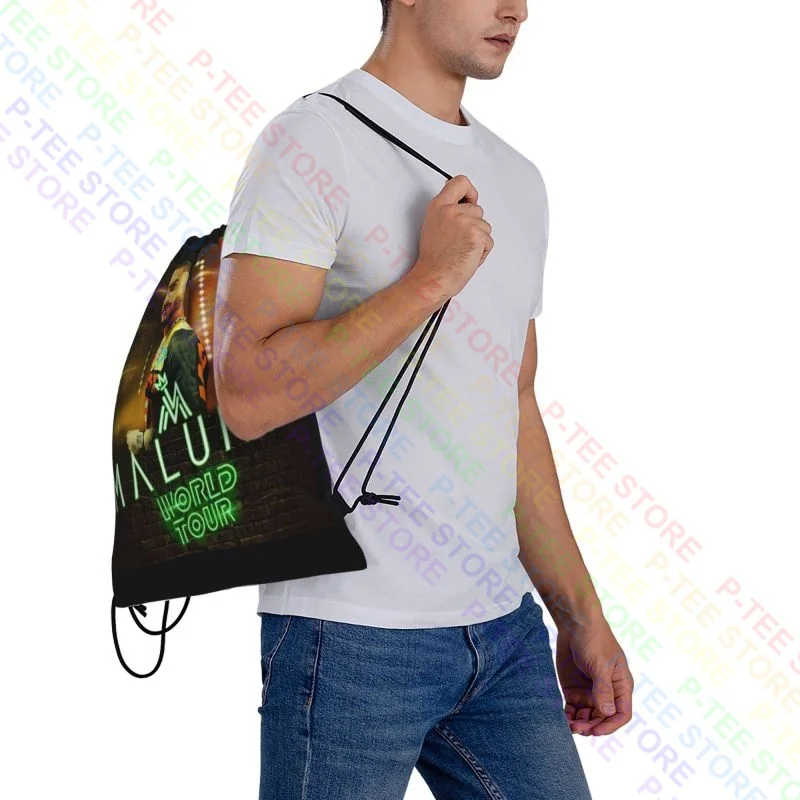 Maluma Tour-bolsas con cordón para gimnasio, bolsa de libros de entrenamiento, estilo deportivo, gran capacidad, 2019