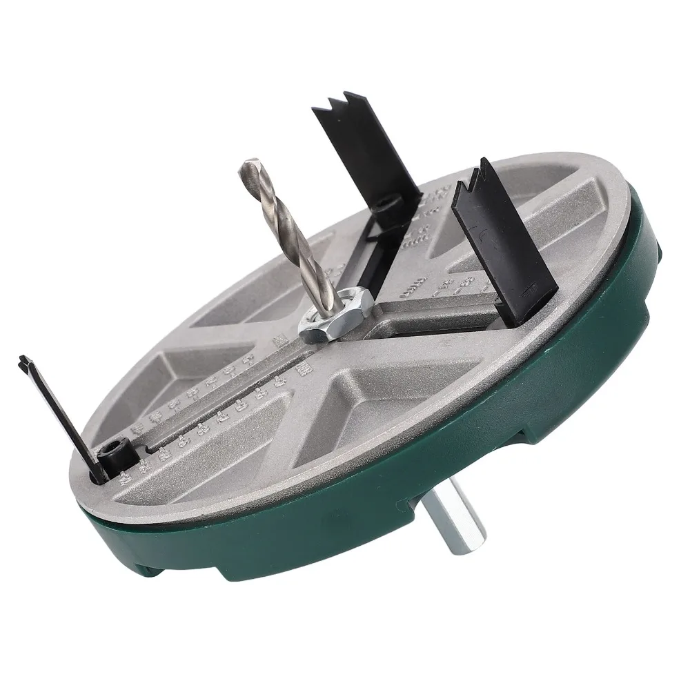 3 Blades Adjustable Hole Saw Round Hole Design Adjustable Round Hole Opener Tool Portable Multifunction Hole Saw Drill Bit
